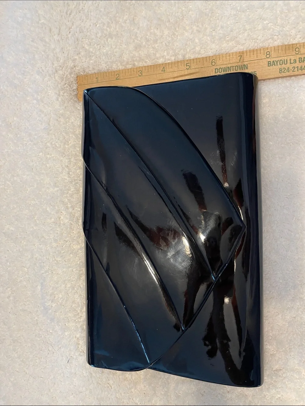 Women’s Black Patent Clutch missing strap